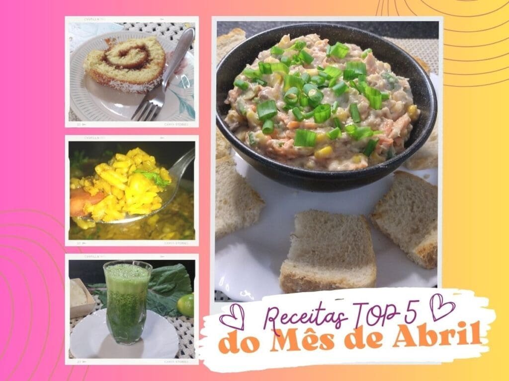Receitas sem Lactose TOP 5 do mês de abril de 2023