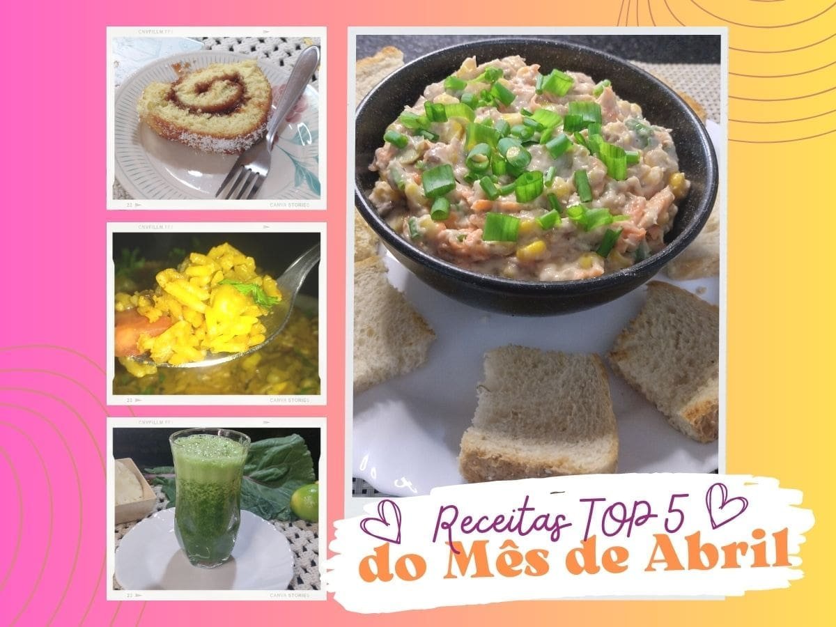 Receitas sem Lactose TOP 5 do mês de abril de 2023