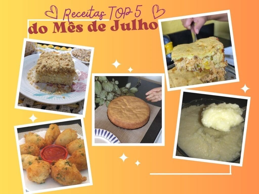 Receitas Top 5 do Mês de Julho