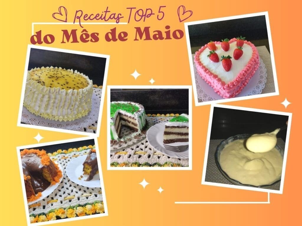 Receitas sem Lactose Top 5 do Mês de Maio